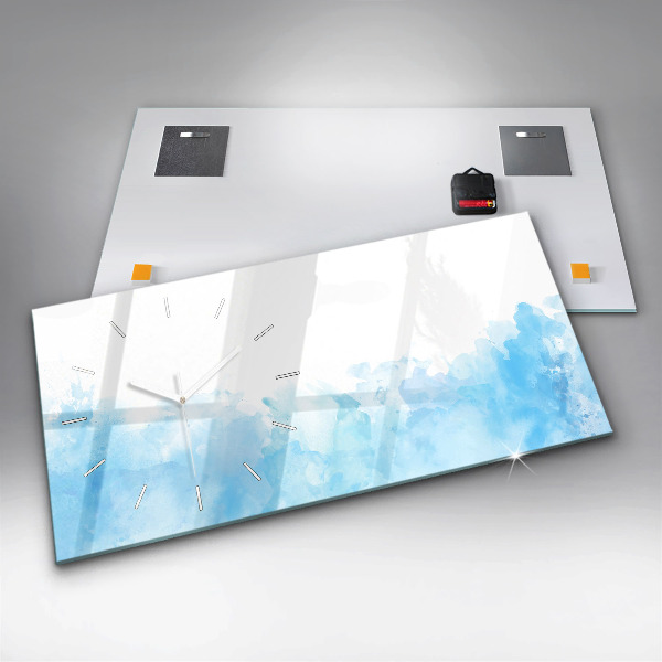 Horloge rectangulaire horizontale Taches peintes