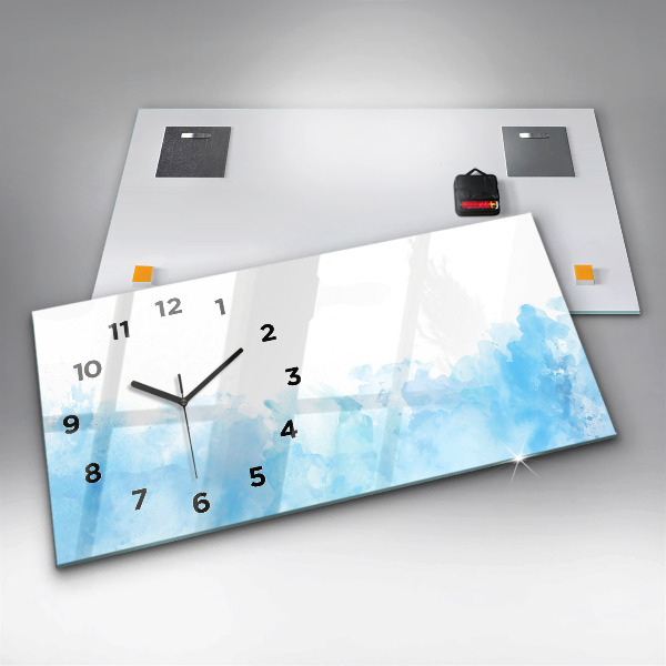 Horloge rectangulaire horizontale Taches peintes
