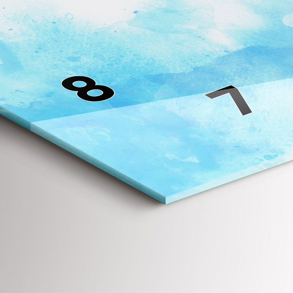 Horloge rectangulaire horizontale Taches peintes