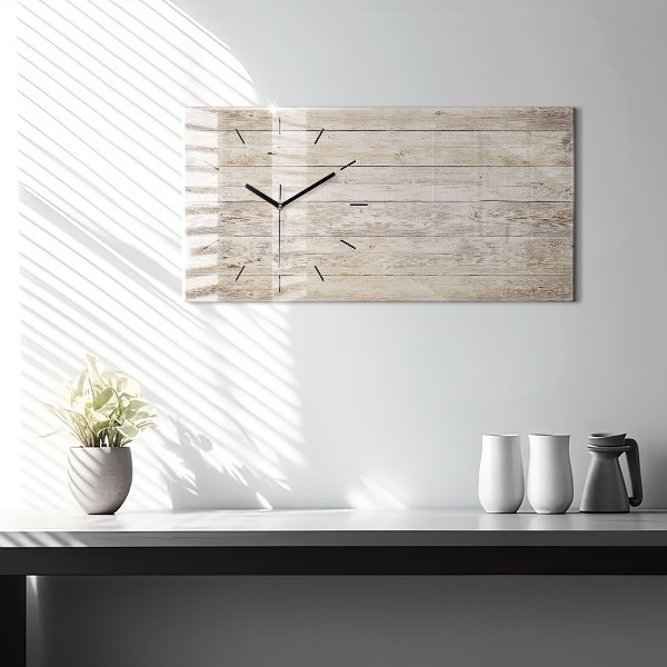 Horloge rectangulaire horizontale Panneaux en bois
