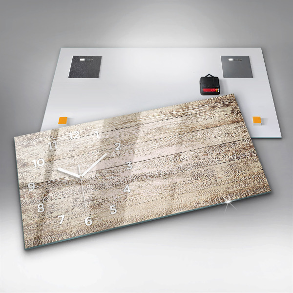 Horloge rectangulaire horizontale Panneaux en bois