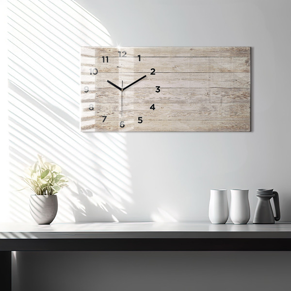 Horloge rectangulaire horizontale Panneaux en bois