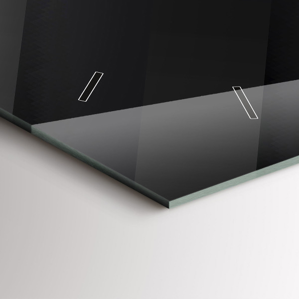 Horloge rectangulaire horizontale Motif de mur sombre