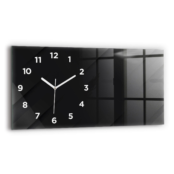 Horloge rectangulaire horizontale Motif de mur sombre