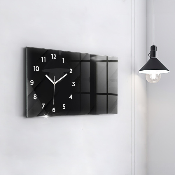 Horloge rectangulaire horizontale Motif de mur sombre