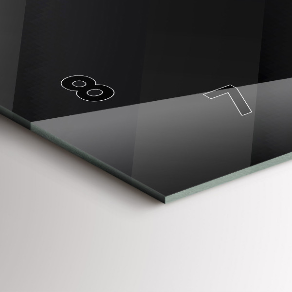 Horloge rectangulaire horizontale Motif de mur sombre