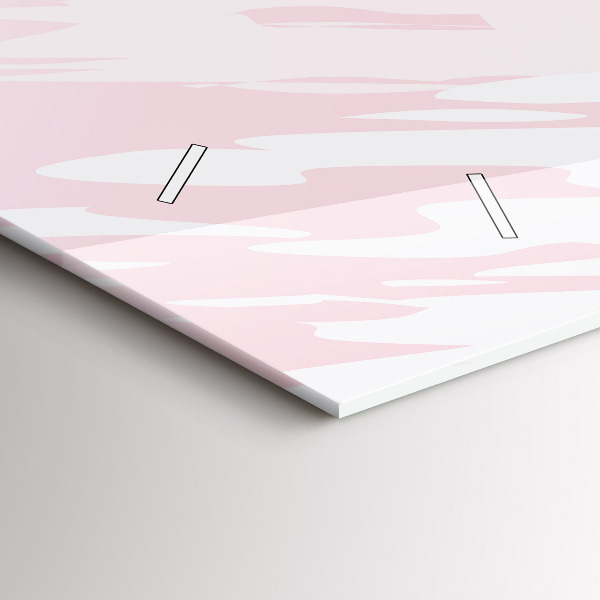 Horloge rectangulaire horizontale Abstraction pastel