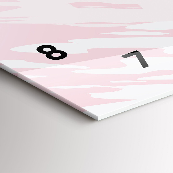 Horloge rectangulaire horizontale Abstraction pastel