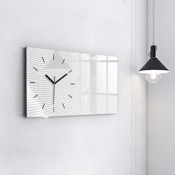 Horloge rectangulaire horizontale 'Lignes d''abstraction'