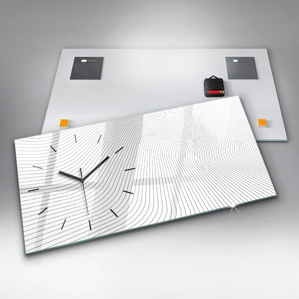 Horloge rectangulaire horizontale 'Lignes d''abstraction'