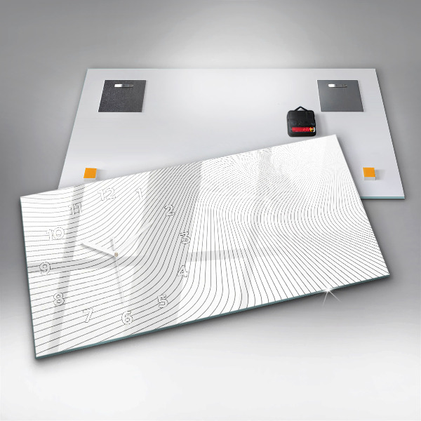 Horloge rectangulaire horizontale 'Lignes d''abstraction'