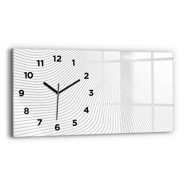 Horloge rectangulaire horizontale 'Lignes d''abstraction'