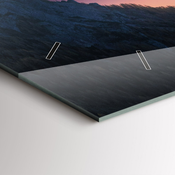 Horloge rectangulaire horizontale Paysage de sommets de montagnes