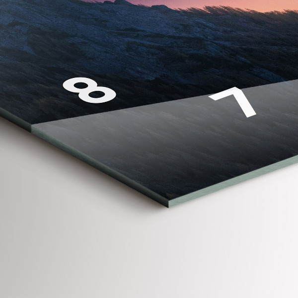 Horloge rectangulaire horizontale Paysage de sommets de montagnes