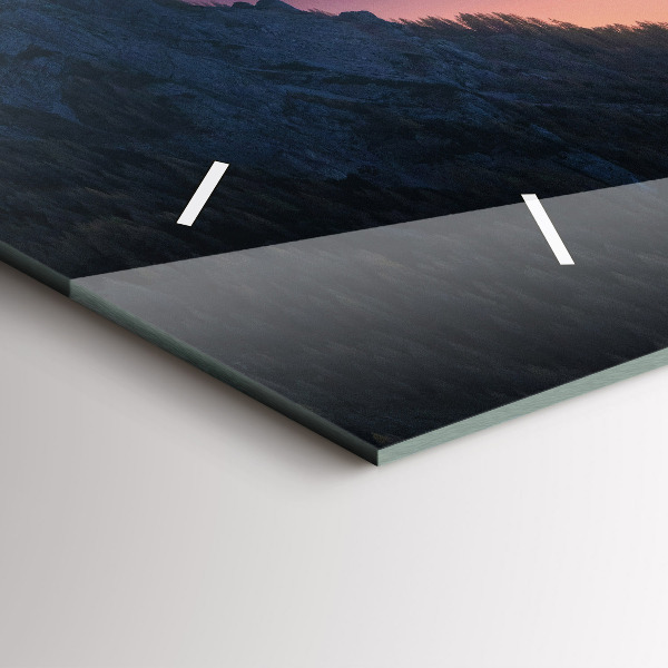 Horloge rectangulaire horizontale Paysage de sommets de montagnes