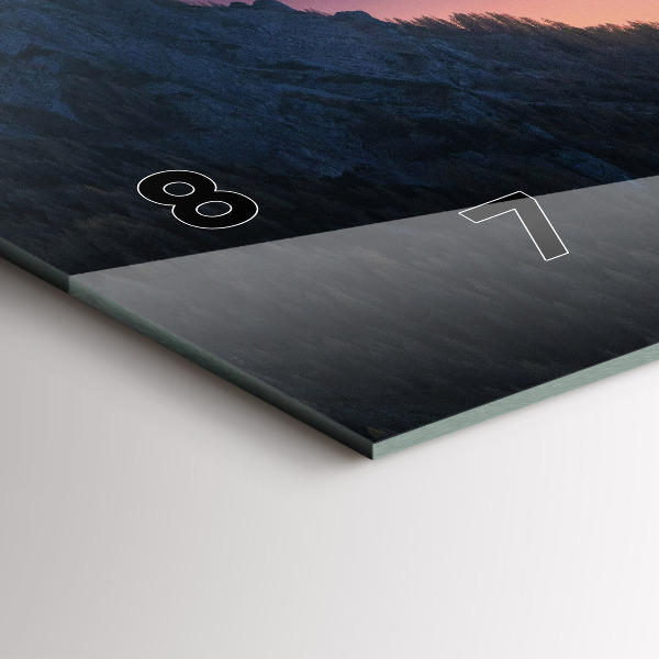 Horloge rectangulaire horizontale Paysage de sommets de montagnes