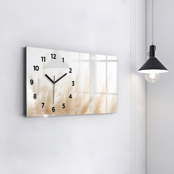Horloge rectangulaire horizontale Abstraction des céréales