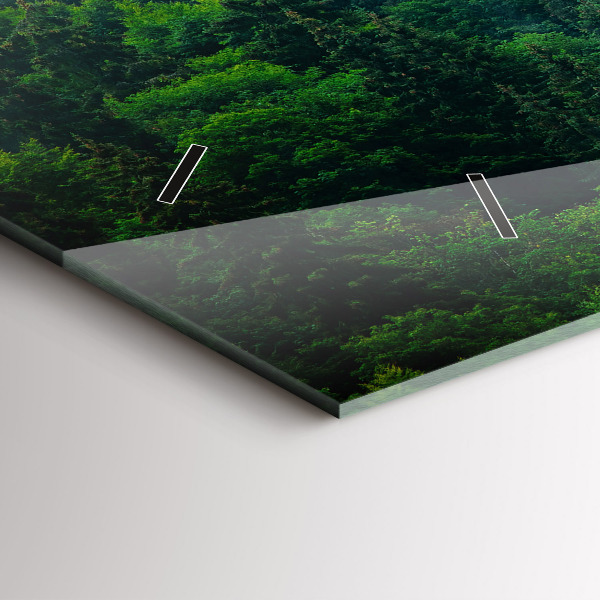 Horloge rectangulaire horizontale Forêt brumeuse