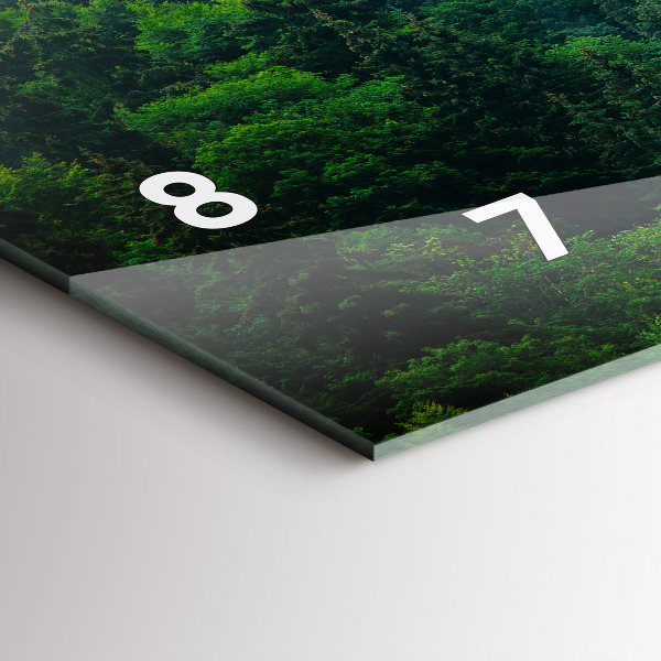 Horloge rectangulaire horizontale Forêt brumeuse