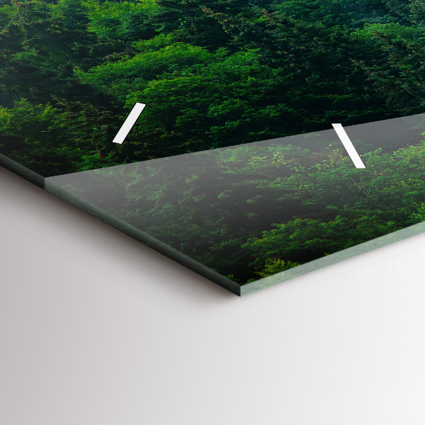 Horloge rectangulaire horizontale Forêt brumeuse