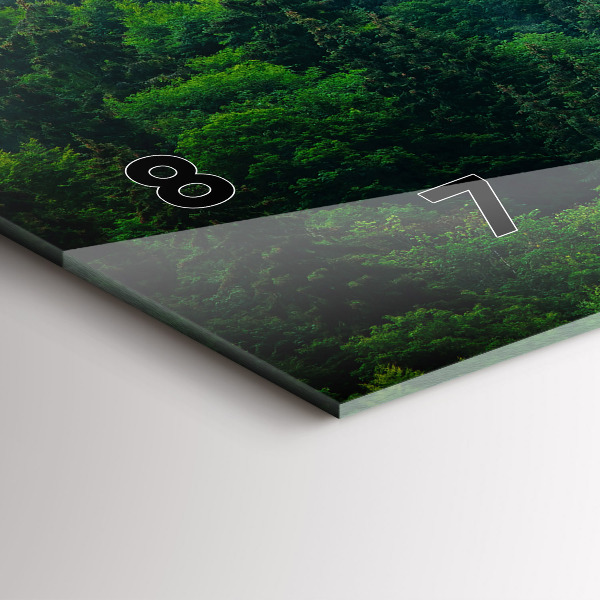 Horloge rectangulaire horizontale Forêt brumeuse