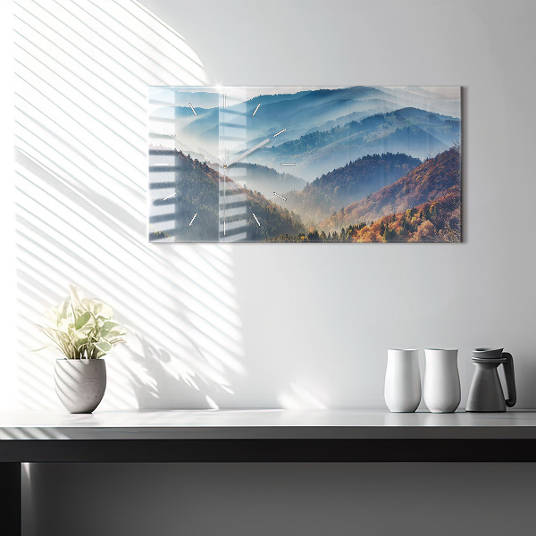 Horloge rectangulaire horizontale Paysage de montagne