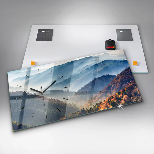 Horloge rectangulaire horizontale Paysage de montagne