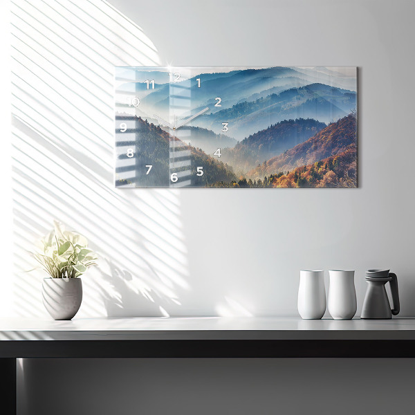 Horloge rectangulaire horizontale Paysage de montagne