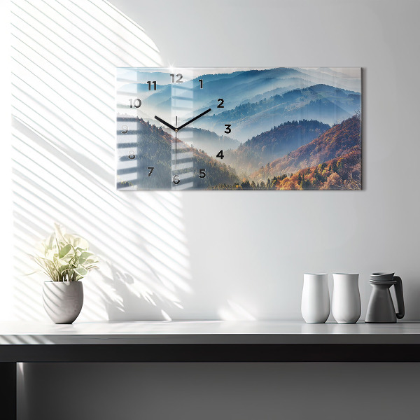 Horloge rectangulaire horizontale Paysage de montagne