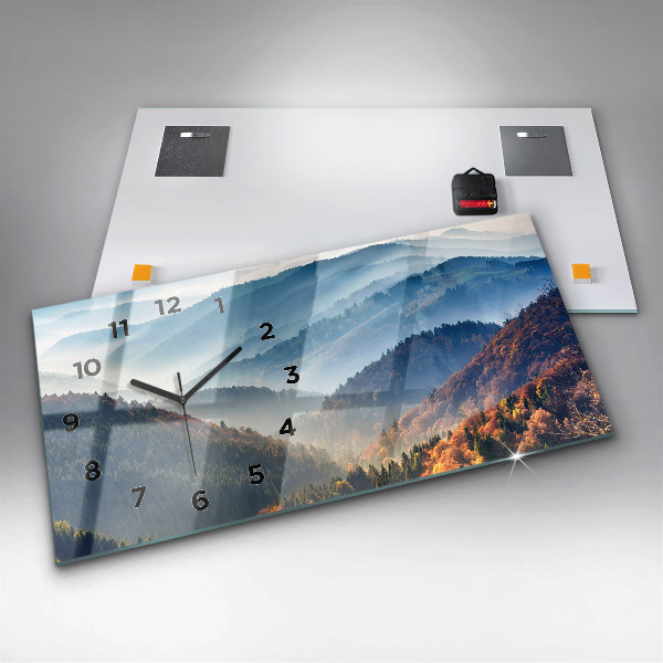 Horloge rectangulaire horizontale Paysage de montagne