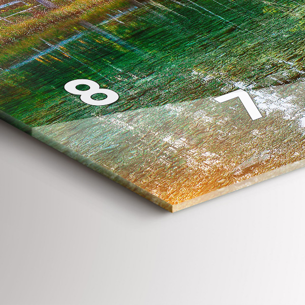 Horloge rectangulaire horizontale Paysage de montagnes fluviales