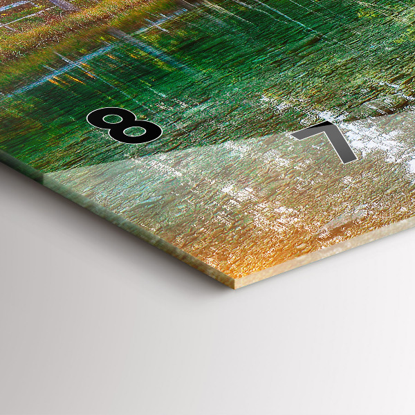 Horloge rectangulaire horizontale Paysage de montagnes fluviales