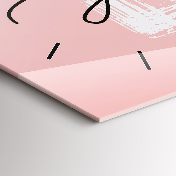 Horloge rectangulaire horizontale 'L''inscription Aimez-vous'