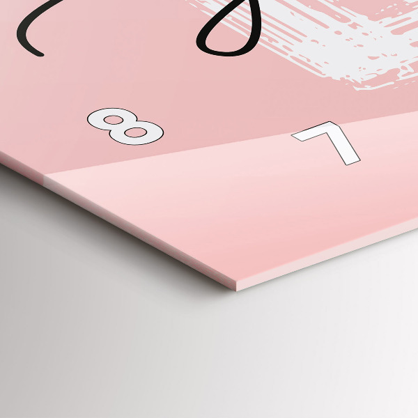 Horloge rectangulaire horizontale 'L''inscription Aimez-vous'