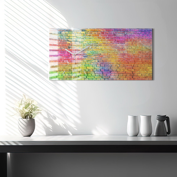 Horloge rectangulaire horizontale Mur peint