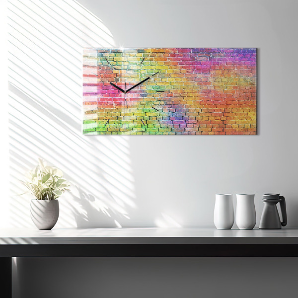 Horloge rectangulaire horizontale Mur peint