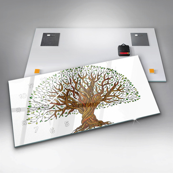 Horloge rectangulaire horizontale 'Racines d''arbres'