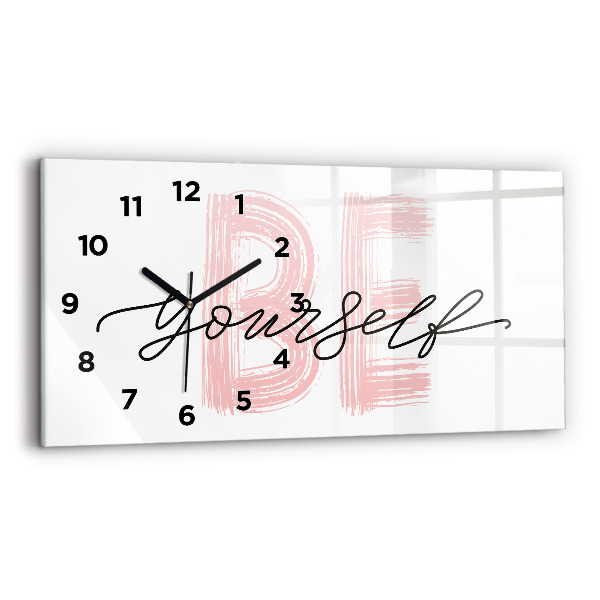 Horloge rectangulaire horizontale 'L''inscription Sois toi-même'
