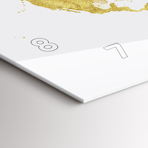 Horloge rectangulaire horizontale Carte dorée du monde