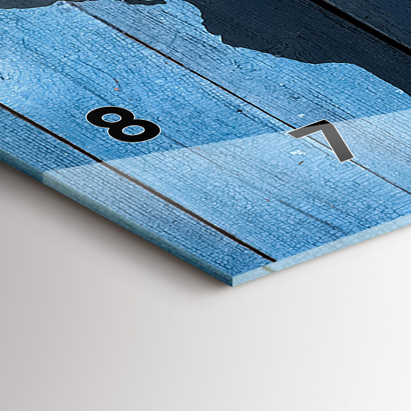 Horloge rectangulaire horizontale Carte du monde du plateau