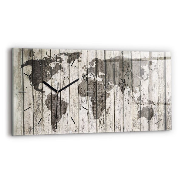 Horloge rectangulaire horizontale Cartes du monde