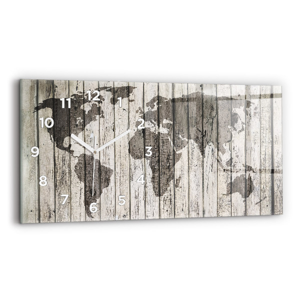 Horloge rectangulaire horizontale Cartes du monde