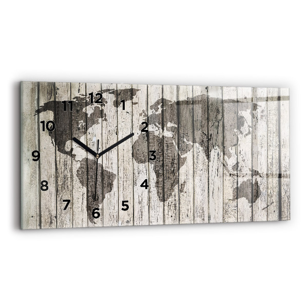 Horloge rectangulaire horizontale Cartes du monde