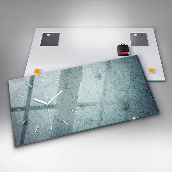 Horloge rectangulaire horizontale Carte vintage