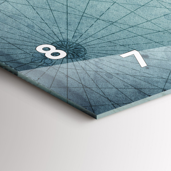 Horloge rectangulaire horizontale Carte vintage