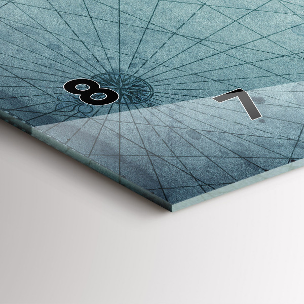 Horloge rectangulaire horizontale Carte vintage