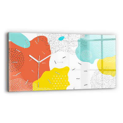 Horloge rectangulaire horizontale Abstraction POP