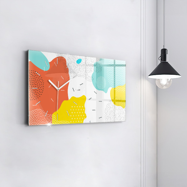 Horloge rectangulaire horizontale Abstraction POP