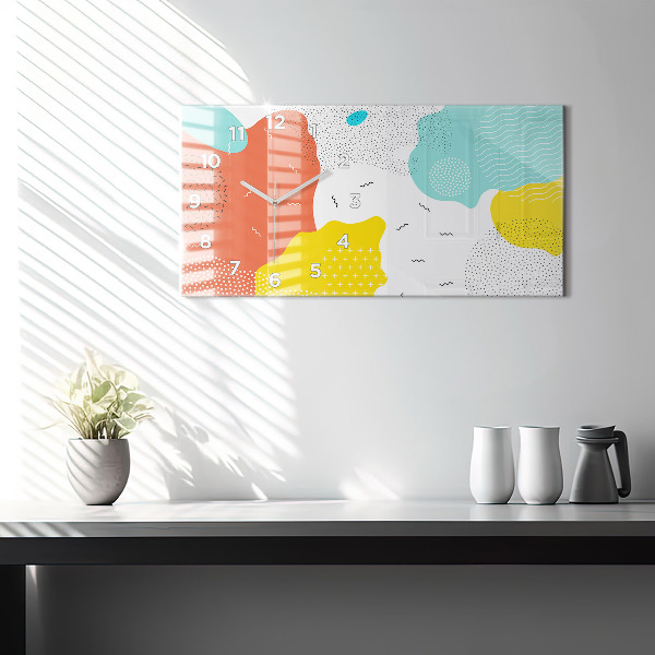 Horloge rectangulaire horizontale Abstraction POP