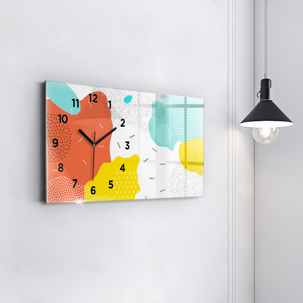 Horloge rectangulaire horizontale Abstraction POP
